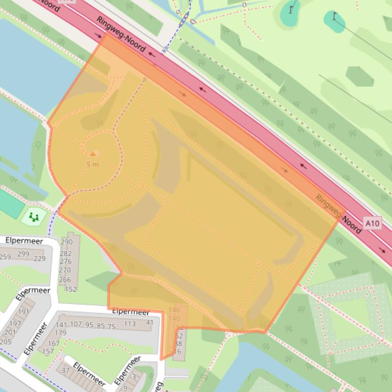 Kaart van postcodegebied 1025AL.