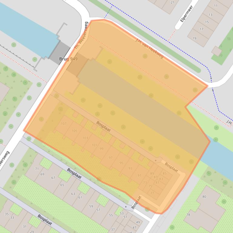 Kaart van postcodegebied 1025AS.