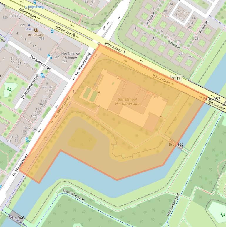 Kaart van postcodegebied 1025AW.