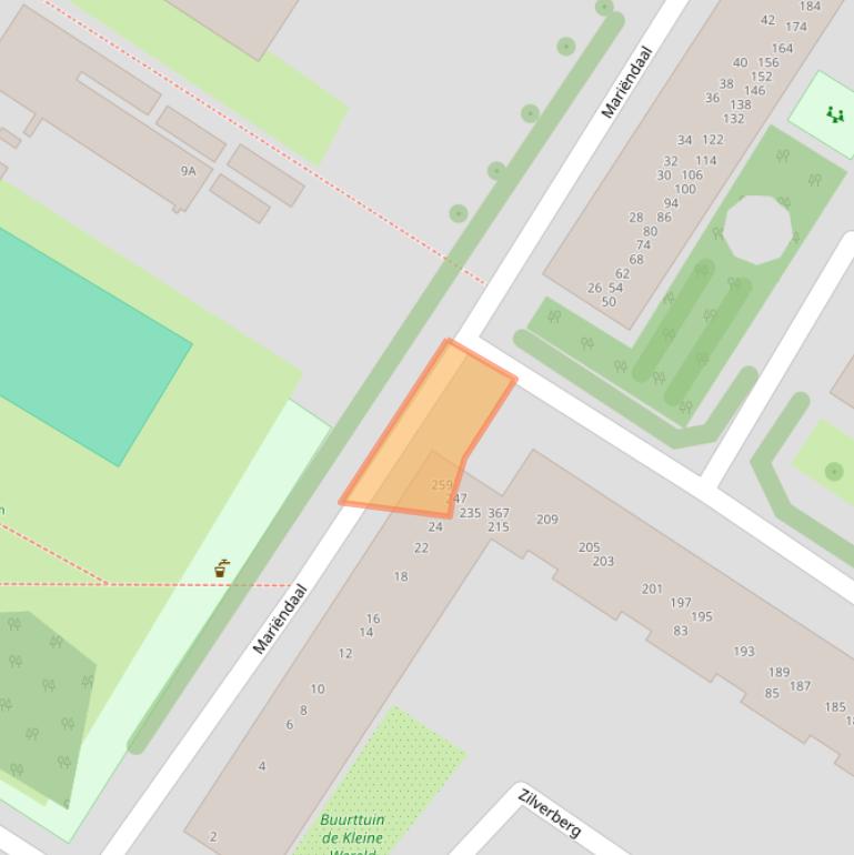 Kaart van postcodegebied 1025BN.