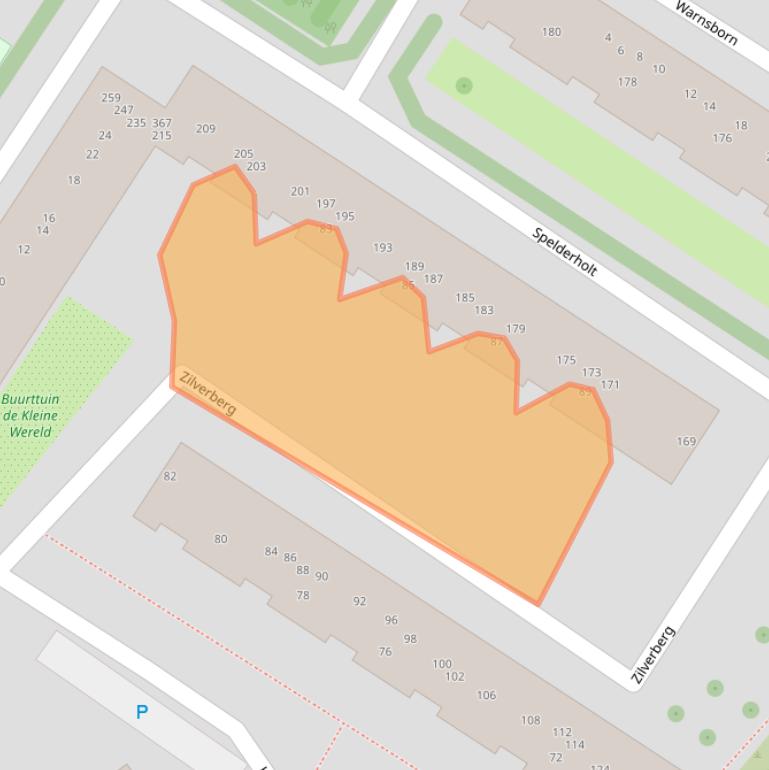 Kaart van postcodegebied 1025CD.