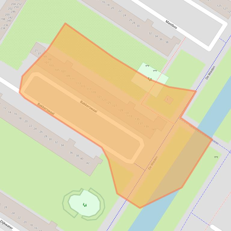 Kaart van postcodegebied 1025DB.