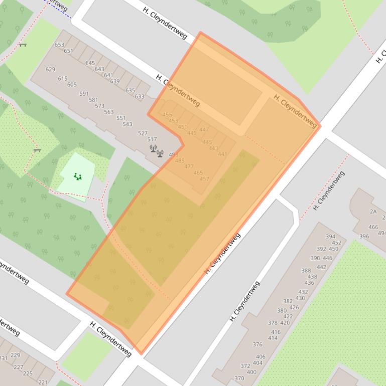 Kaart van postcodegebied 1025DT.