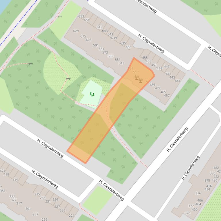 Kaart van postcodegebied 1025DV.