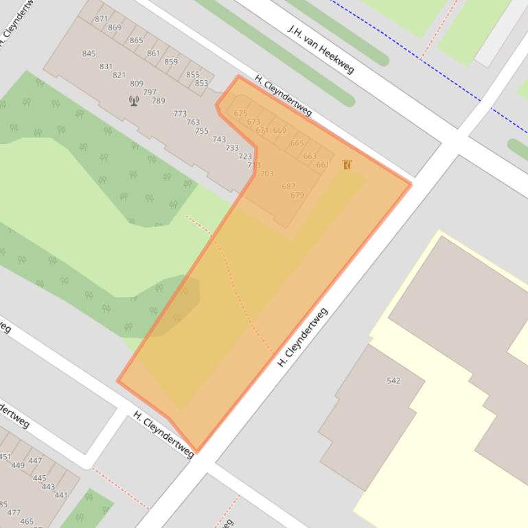 Kaart van postcodegebied 1025EA.