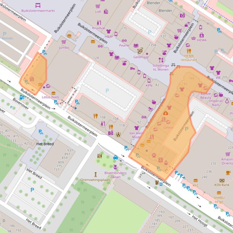 Kaart van postcodegebied 1025EZ.