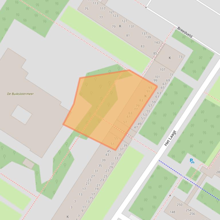 Kaart van postcodegebied 1025GS.