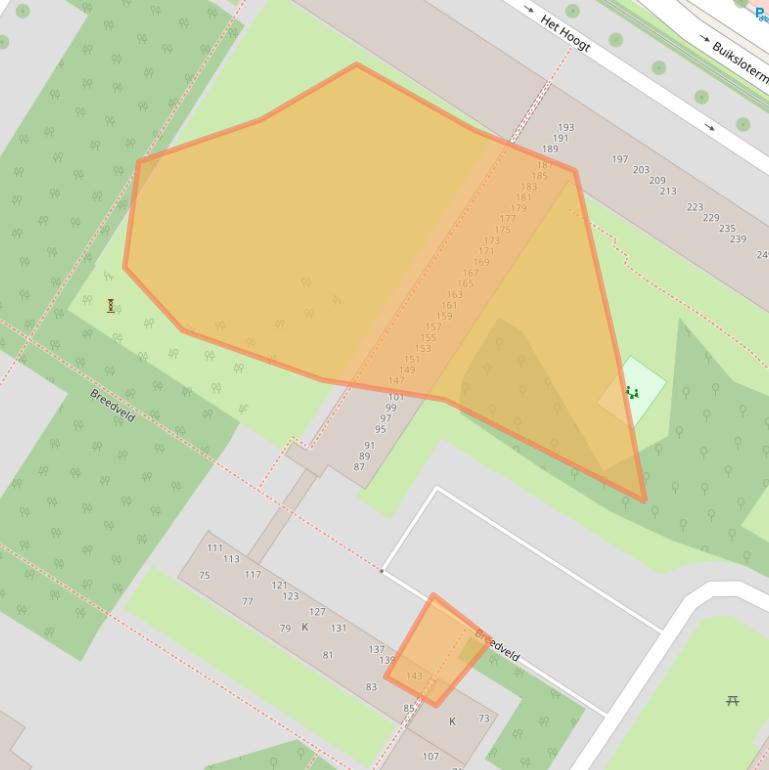 Kaart van postcodegebied 1025GV.