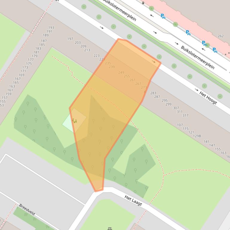 Kaart van postcodegebied 1025GX.