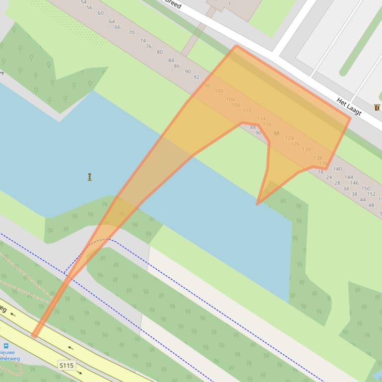 Kaart van postcodegebied 1025HC.