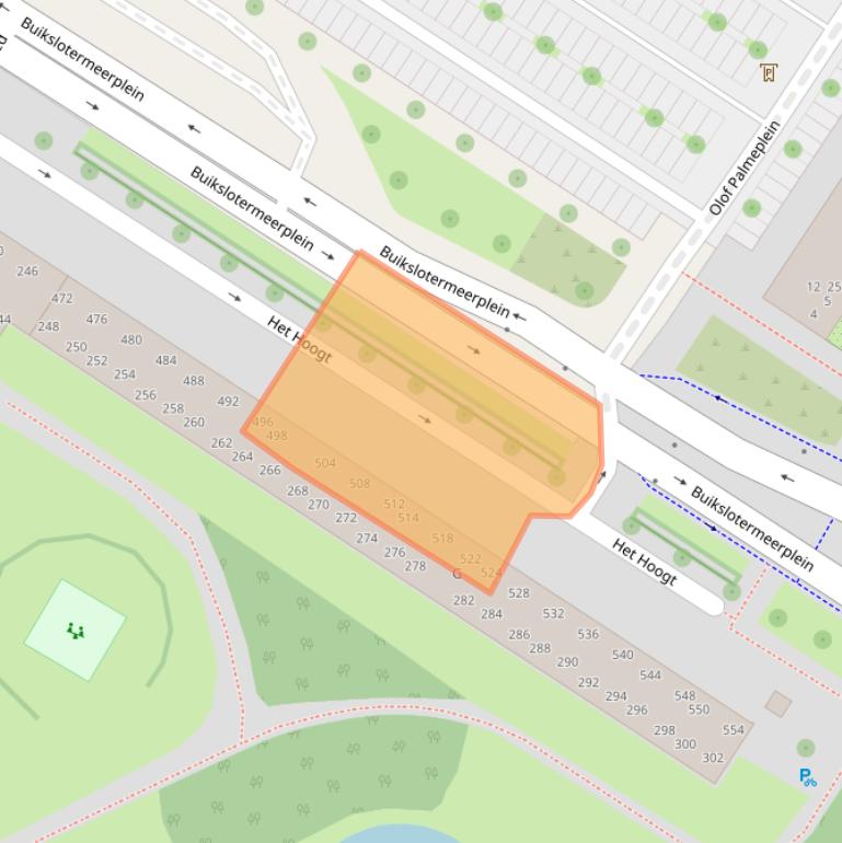 Kaart van postcodegebied 1025HN.