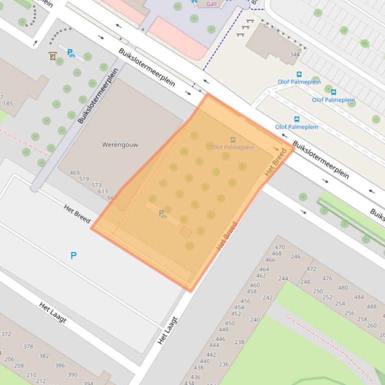 Kaart van postcodegebied 1025HZ.