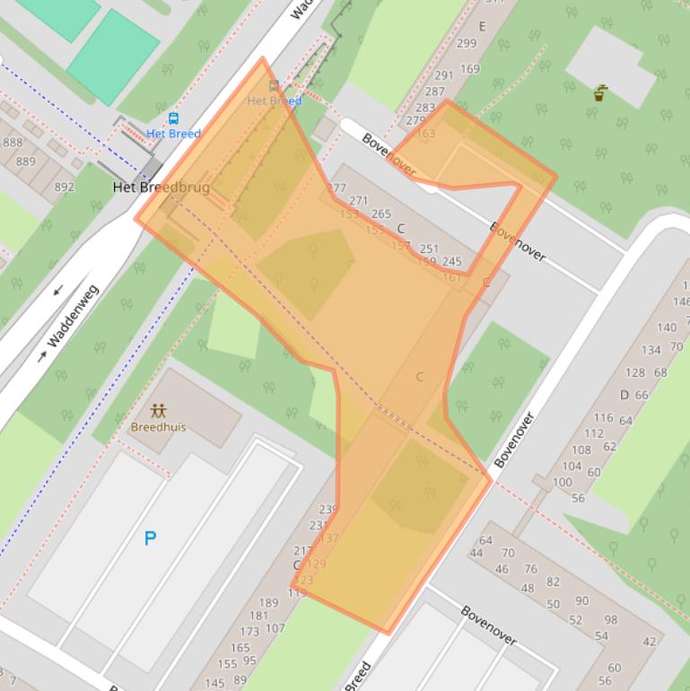 Kaart van postcodegebied 1025KE.