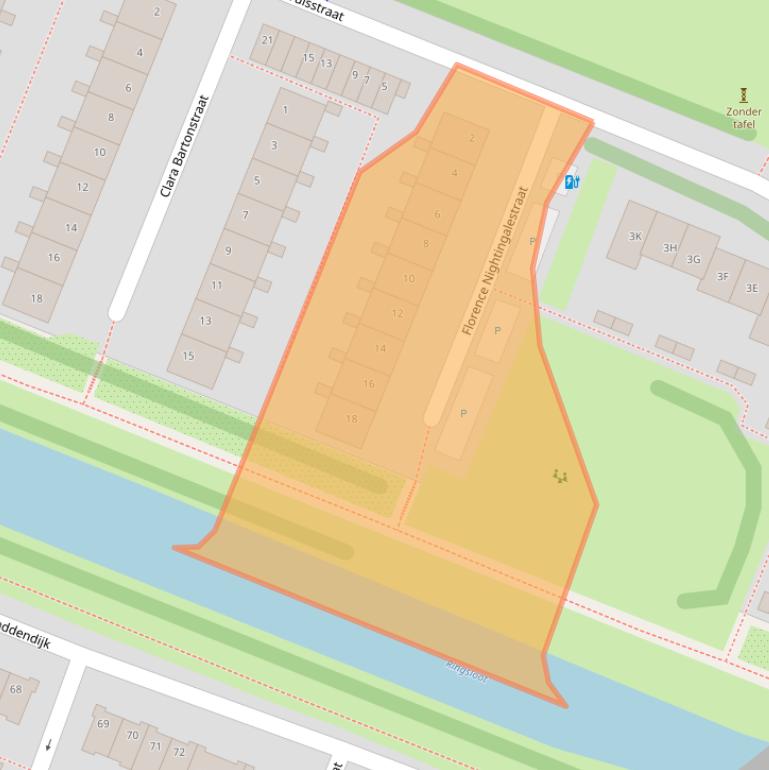 Kaart van postcodegebied 1025KV.
