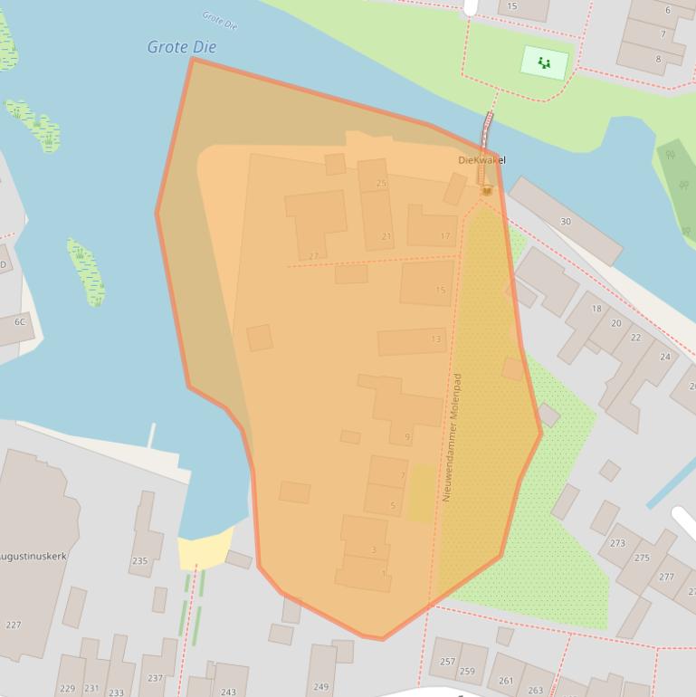 Kaart van postcodegebied 1025KW.