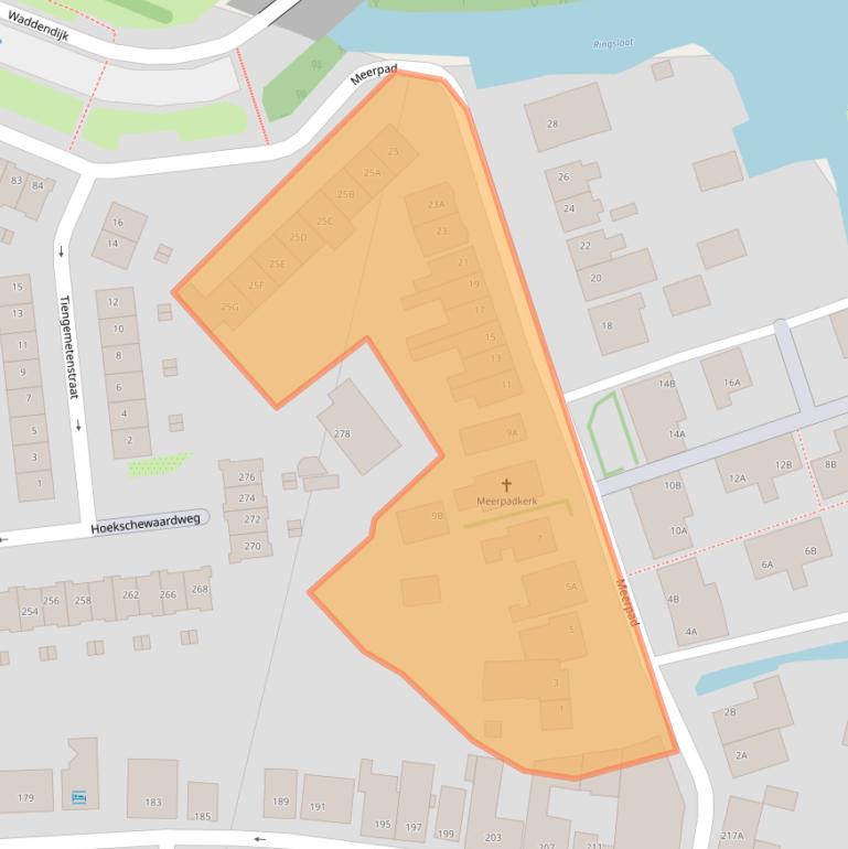 Kaart van postcodegebied 1025LA.