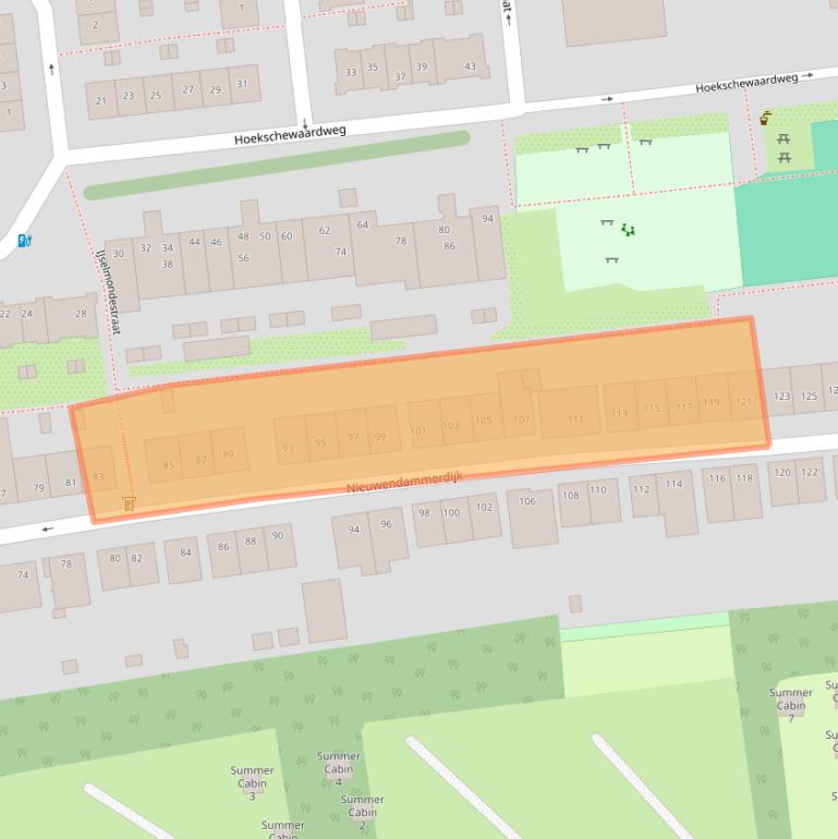 Kaart van postcodegebied 1025LE.