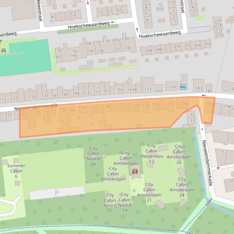 Kaart van postcodegebied 1025LS.