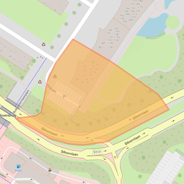 Kaart van postcodegebied 1025ME.