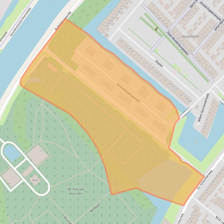 Kaart van postcodegebied 1025ML.