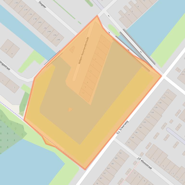 Kaart van postcodegebied 1025MN.