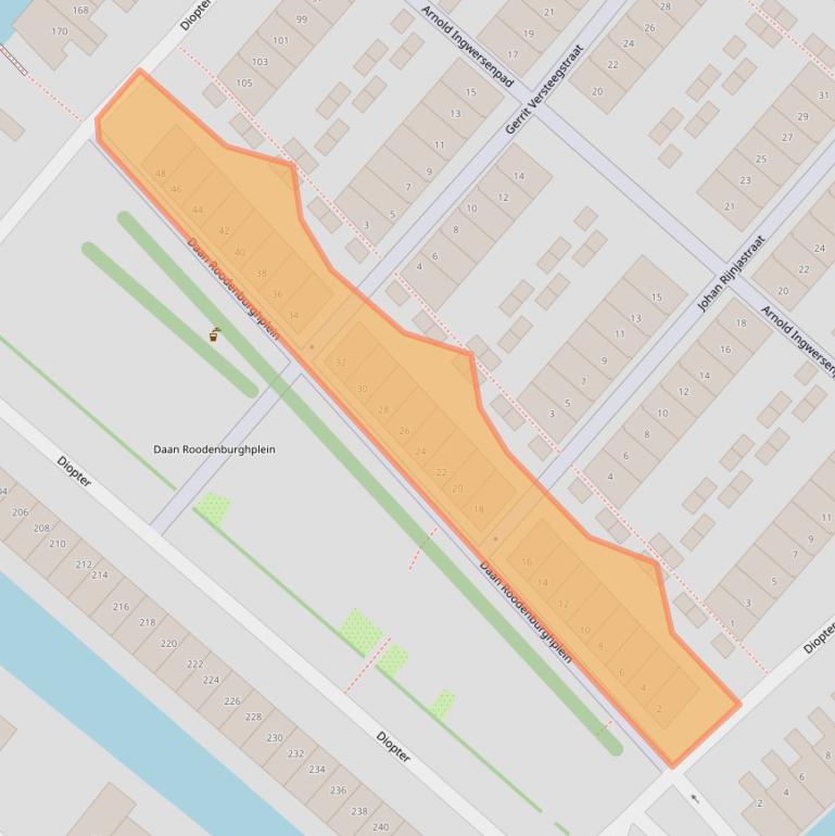 Kaart van postcodegebied 1025MP.