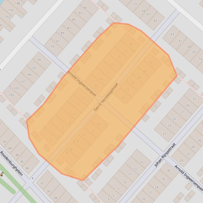 Kaart van postcodegebied 1025MX.