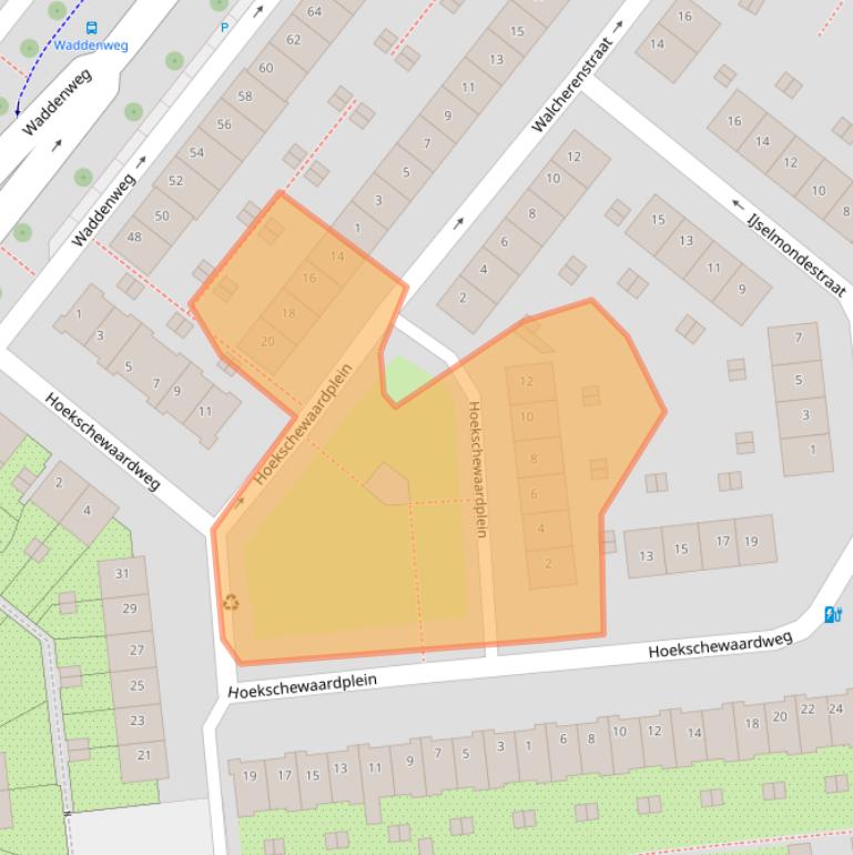 Kaart van postcodegebied 1025NZ.