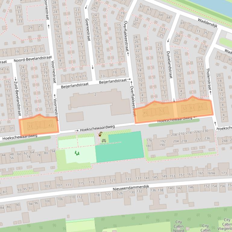 Kaart van postcodegebied 1025PB.