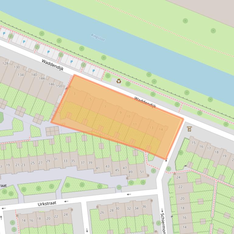 Kaart van postcodegebied 1025PE.