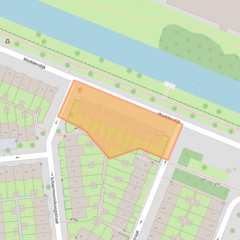 Kaart van postcodegebied 1025PG.