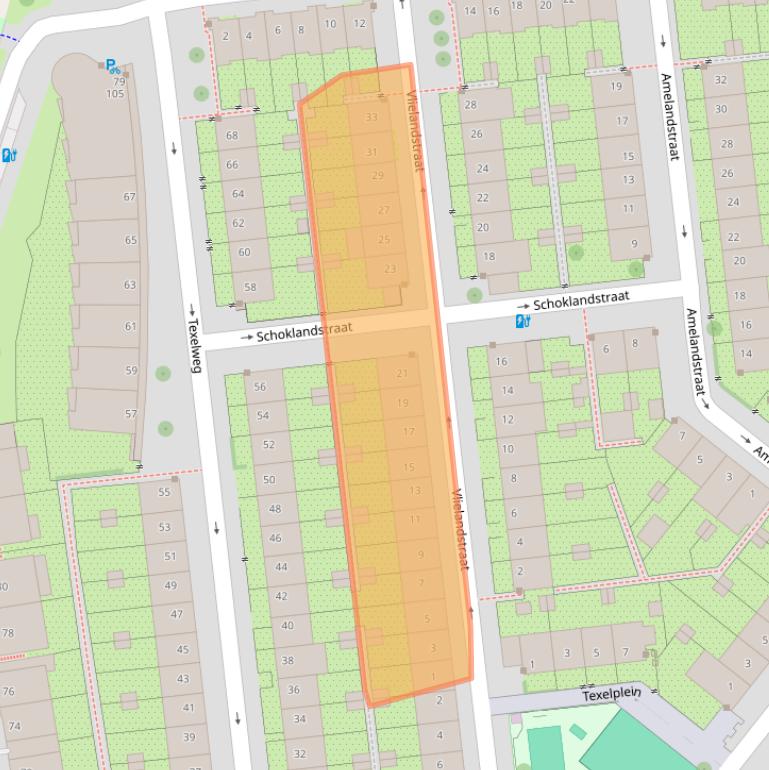 Kaart van postcodegebied 1025RM.