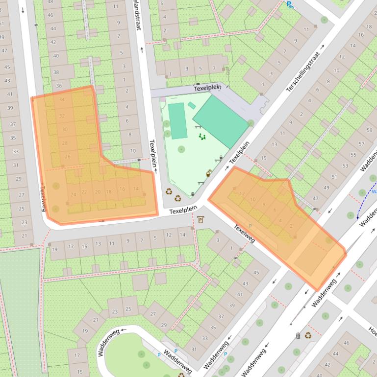 Kaart van postcodegebied 1025RT.