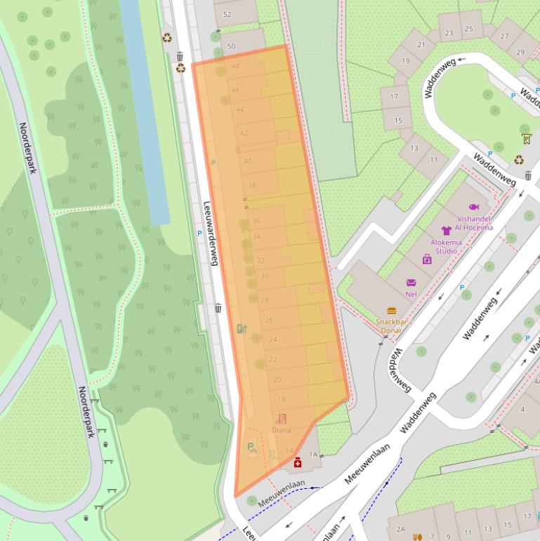 Kaart van postcodegebied 1025RW.