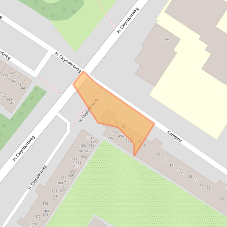 Kaart van postcodegebied 1025RZ.