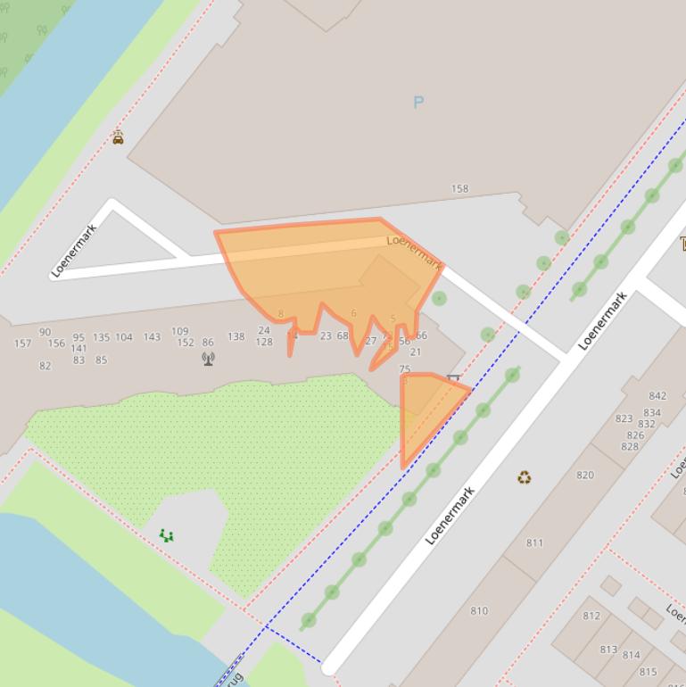 Kaart van postcodegebied 1025SB.