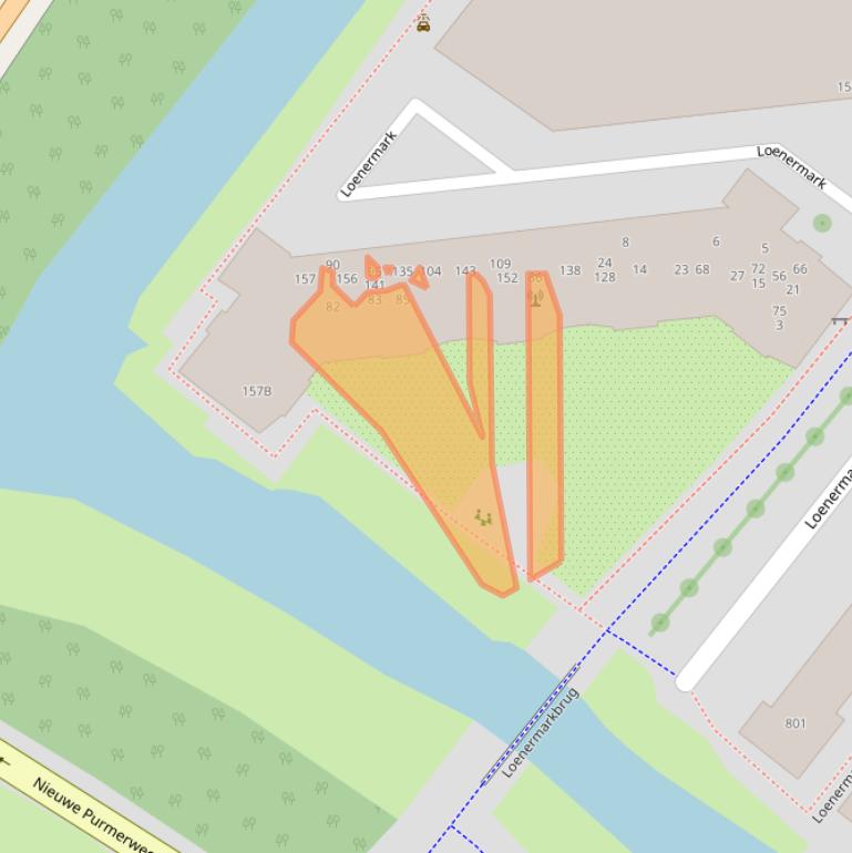 Kaart van postcodegebied 1025SJ.