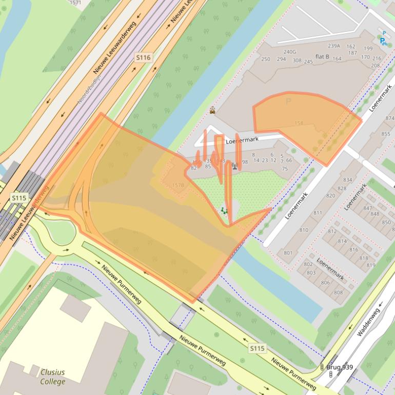 Kaart van postcodegebied 1025SN.