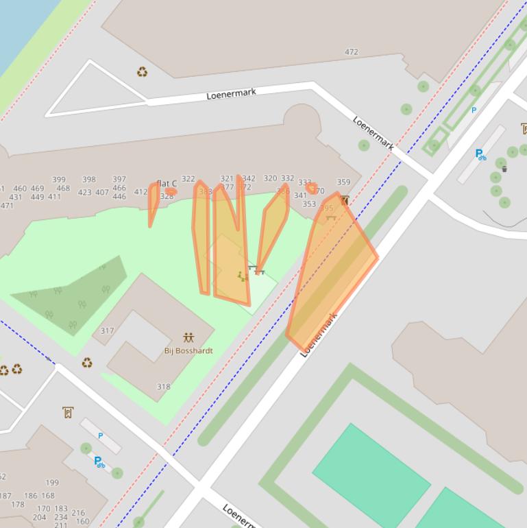 Kaart van postcodegebied 1025TJ.