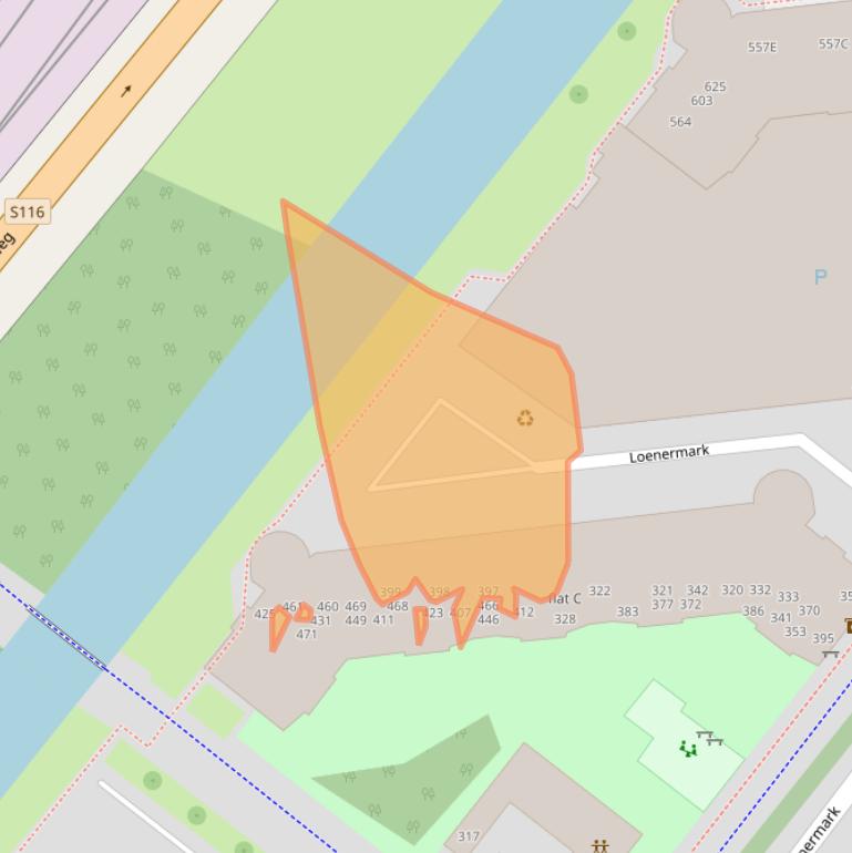 Kaart van postcodegebied 1025TK.