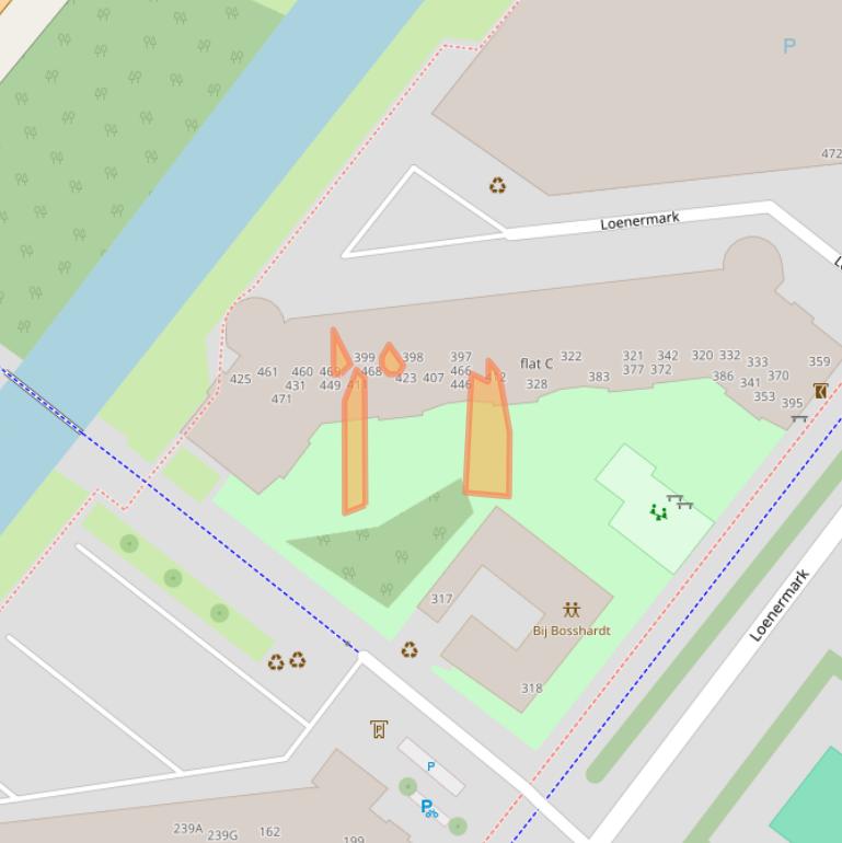 Kaart van postcodegebied 1025TL.