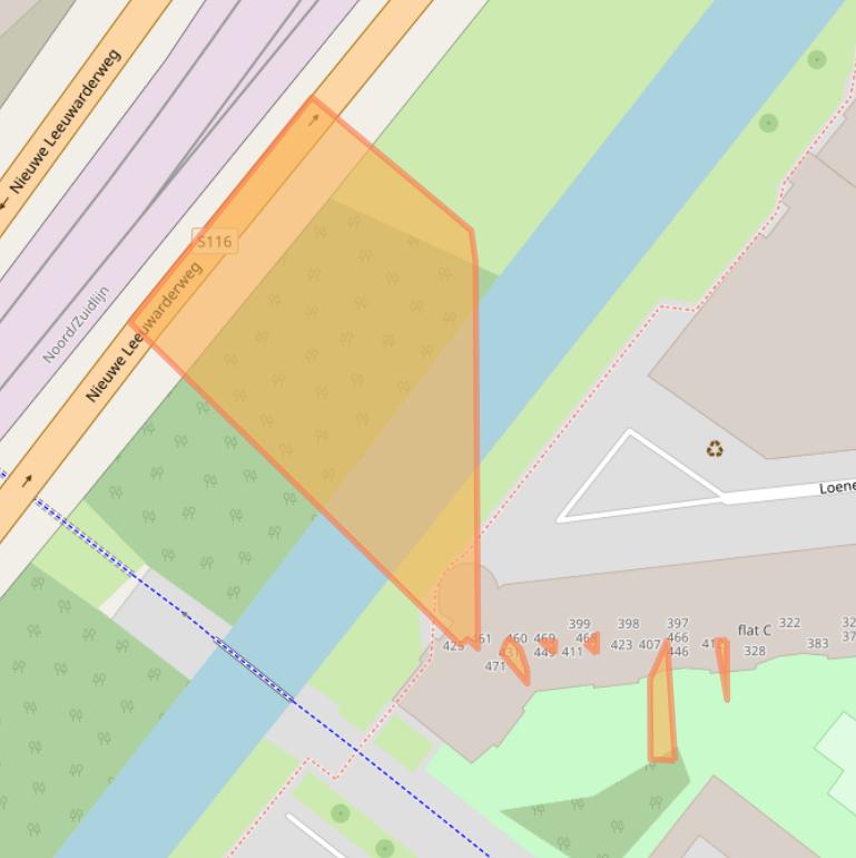 Kaart van postcodegebied 1025TM.