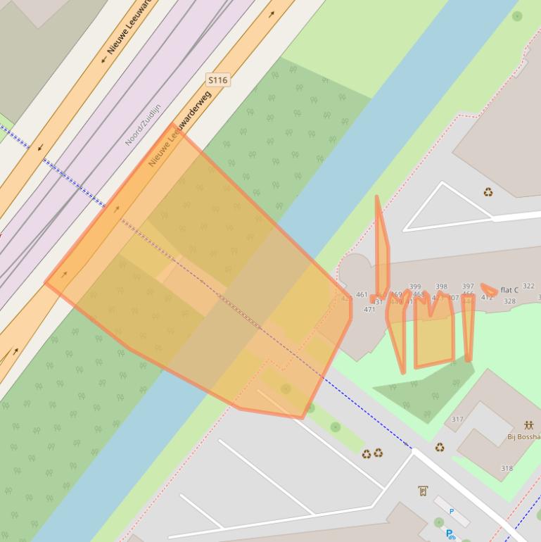 Kaart van postcodegebied 1025TN.