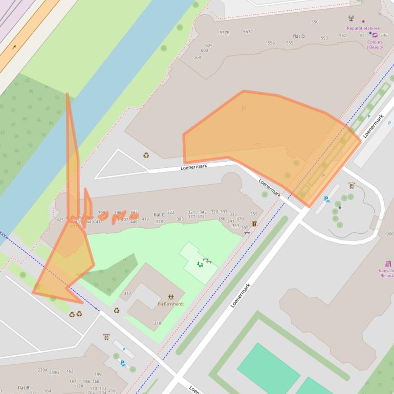 Kaart van postcodegebied 1025TP.