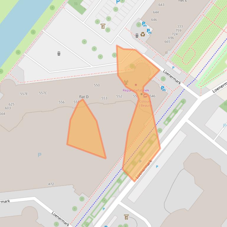 Kaart van postcodegebied 1025TR.