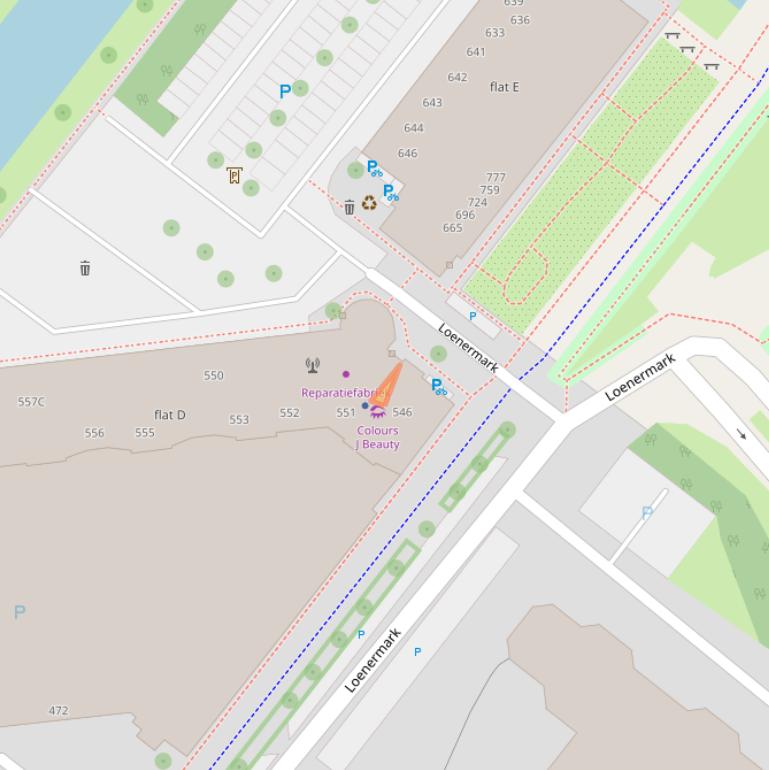 Kaart van postcodegebied 1025TT.