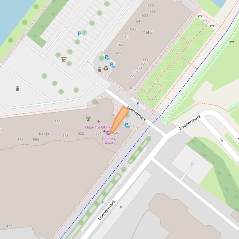 Kaart van postcodegebied 1025TV.