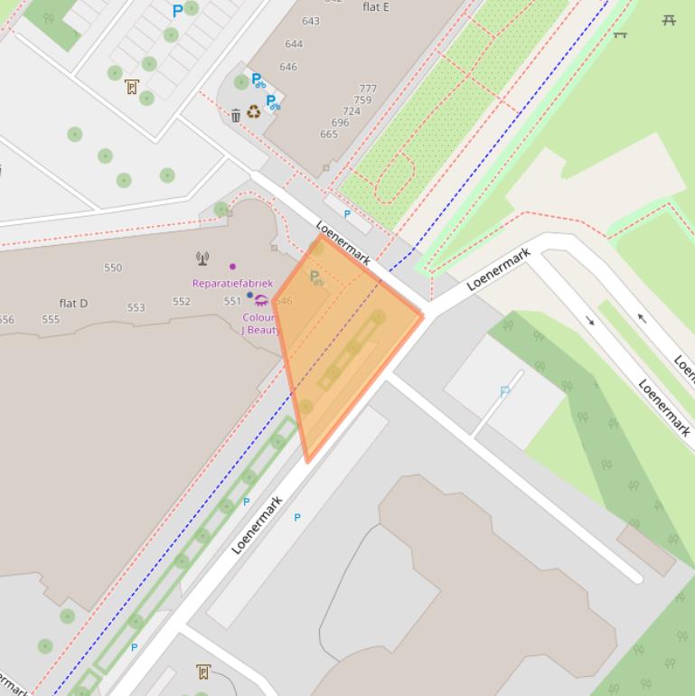 Kaart van postcodegebied 1025TW.