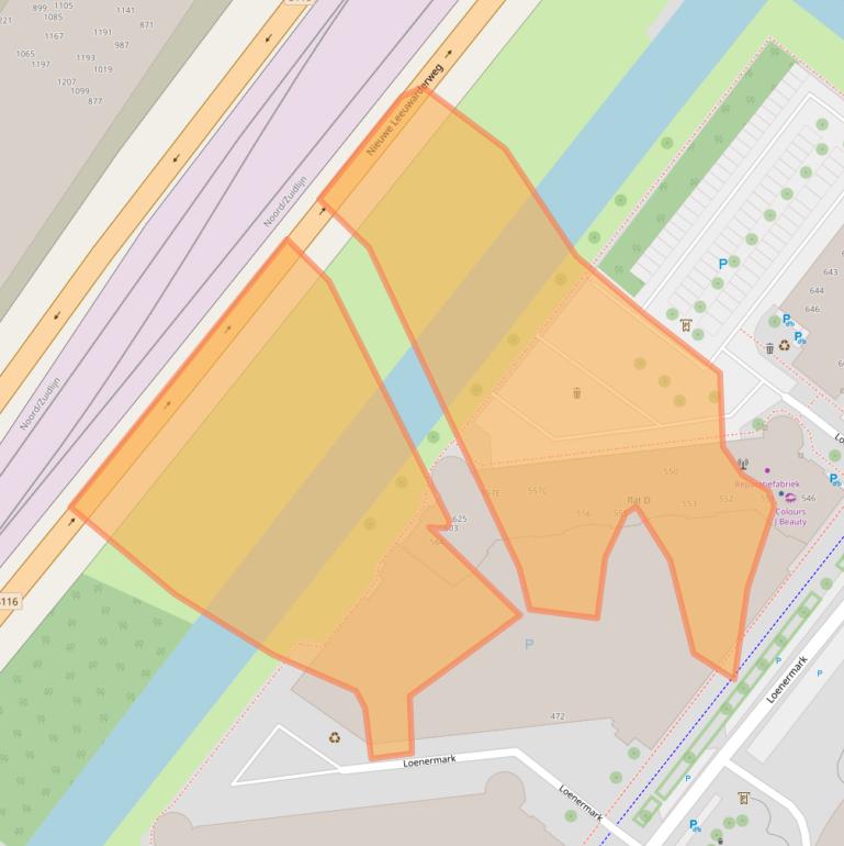 Kaart van postcodegebied 1025TX.