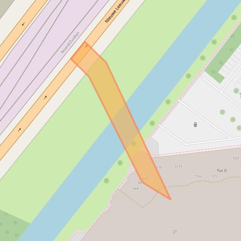 Kaart van postcodegebied 1025VC.